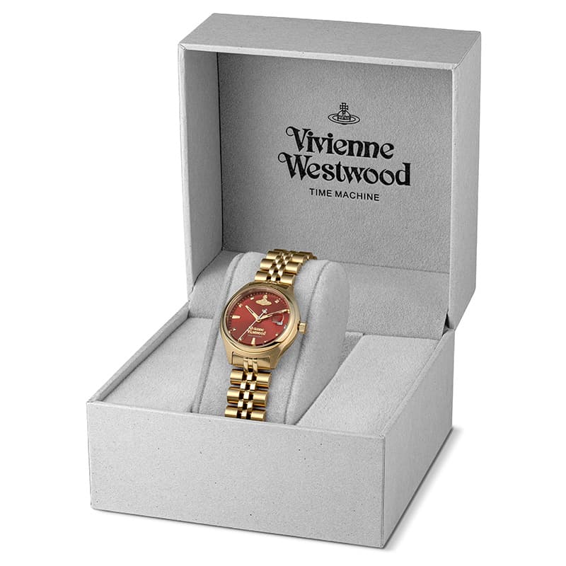 Механические часы Vivienne Westwood Часы на запястье кварцевый механизм 29 мм красный циферблат женские часы - изображение 4