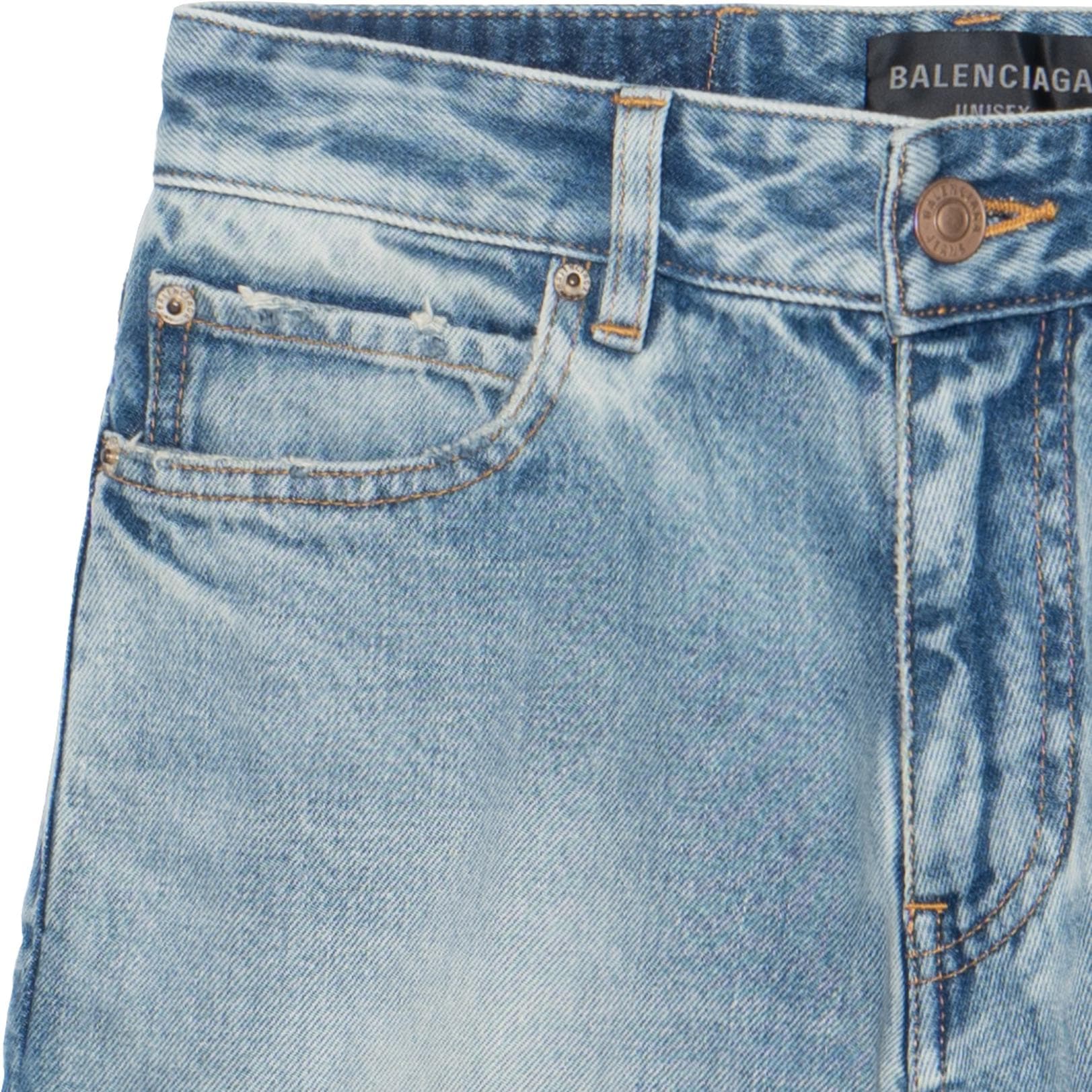 Джинсовые шорты Balenciaga FW23 Blue Shorts - изображение 7