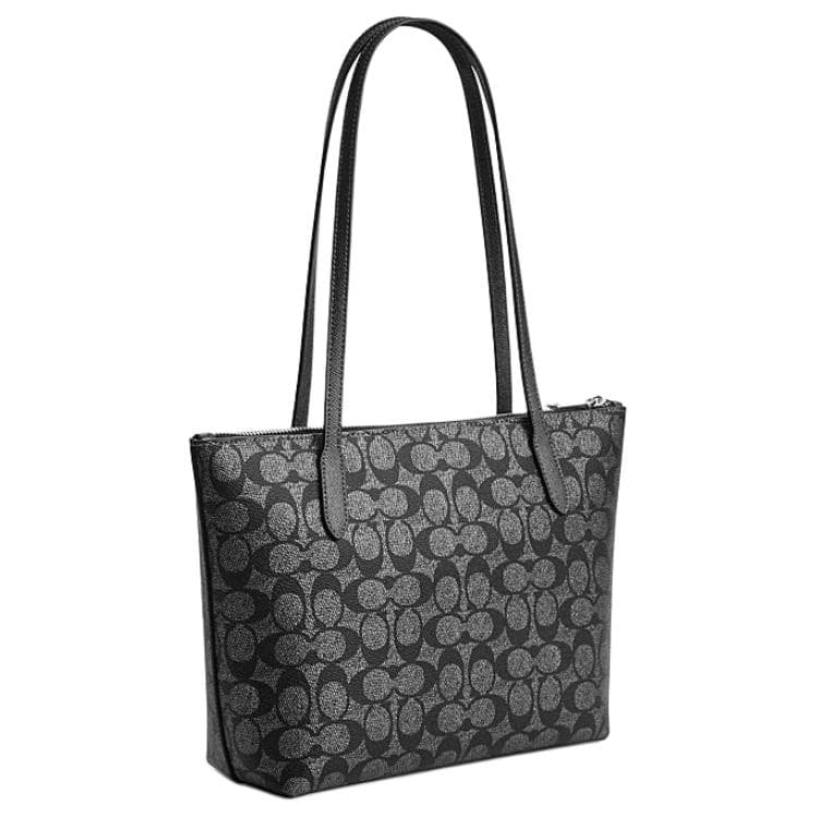 Мини-сумка COACH Fiona Покрытие Холст Плечевая Сумка Средняя Унисекс Металлический - изображение 2