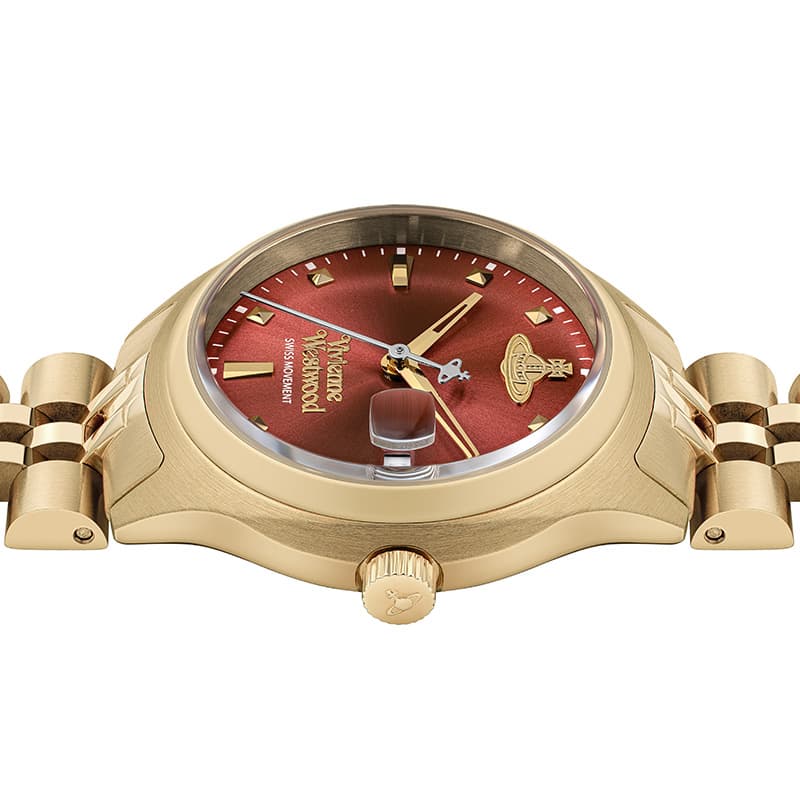 Механические часы Vivienne Westwood Часы на запястье кварцевый механизм 29 мм красный циферблат женские часы - изображение 3