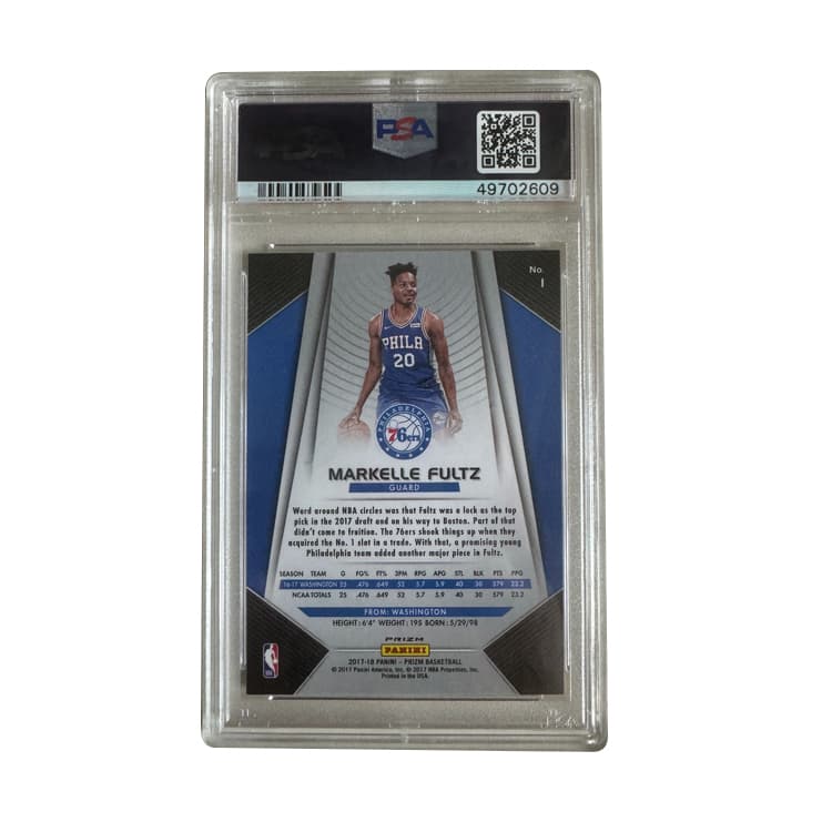 PANINI 2017-18 PRIZM Folts Новые Звезды Серебряный PSA10 Rc ROOKIE Аутентичные Сертифицированные Карты Серебряного Цвета - изображение 2