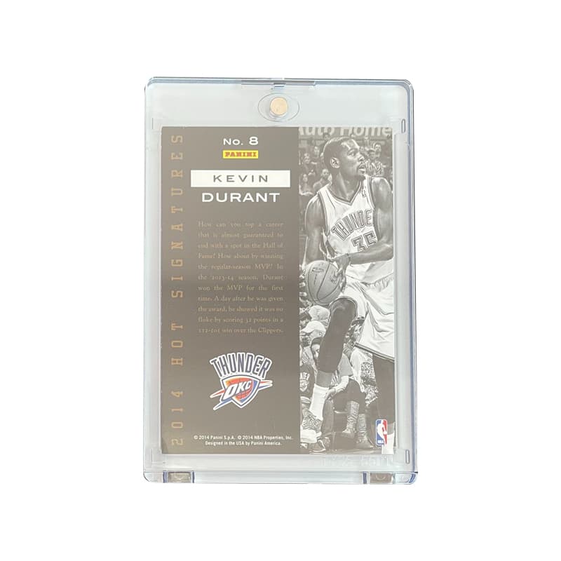 Коллекционные карточки PANINI 2014 LEITING Кевин Дюрант Golden State Warriors Подписанная NBA Команда Карта Игрок Карта Коллекционная Карта - изображение 2