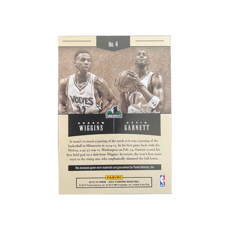 Коллекционные карточки PANINI ANDREW Виггинс+Кевин Гарнетт - изображение 2
