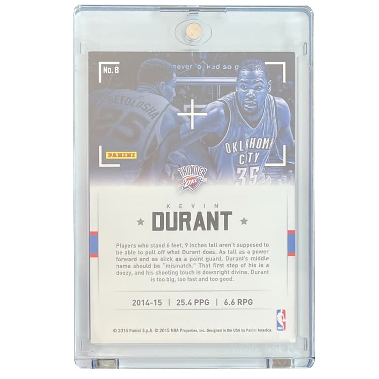 Коллекционные карточки PANINI 2014-15 THUNDER Кевин Цвет KD Бог смерти Цвет KD Золото Ручка Подпись НБА Игрок Карта Спортивная Карта 1 шт - изображение 2