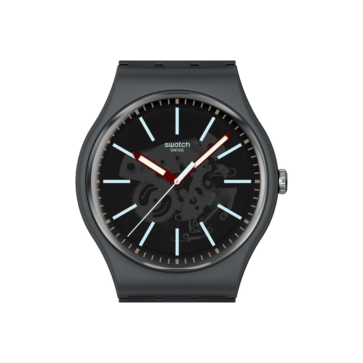 Часы Swatch Quartz Механизм Мужские Часы 41 мм Серый Циферблат Биоразлагаемый Материал Ремешок - изображение 2