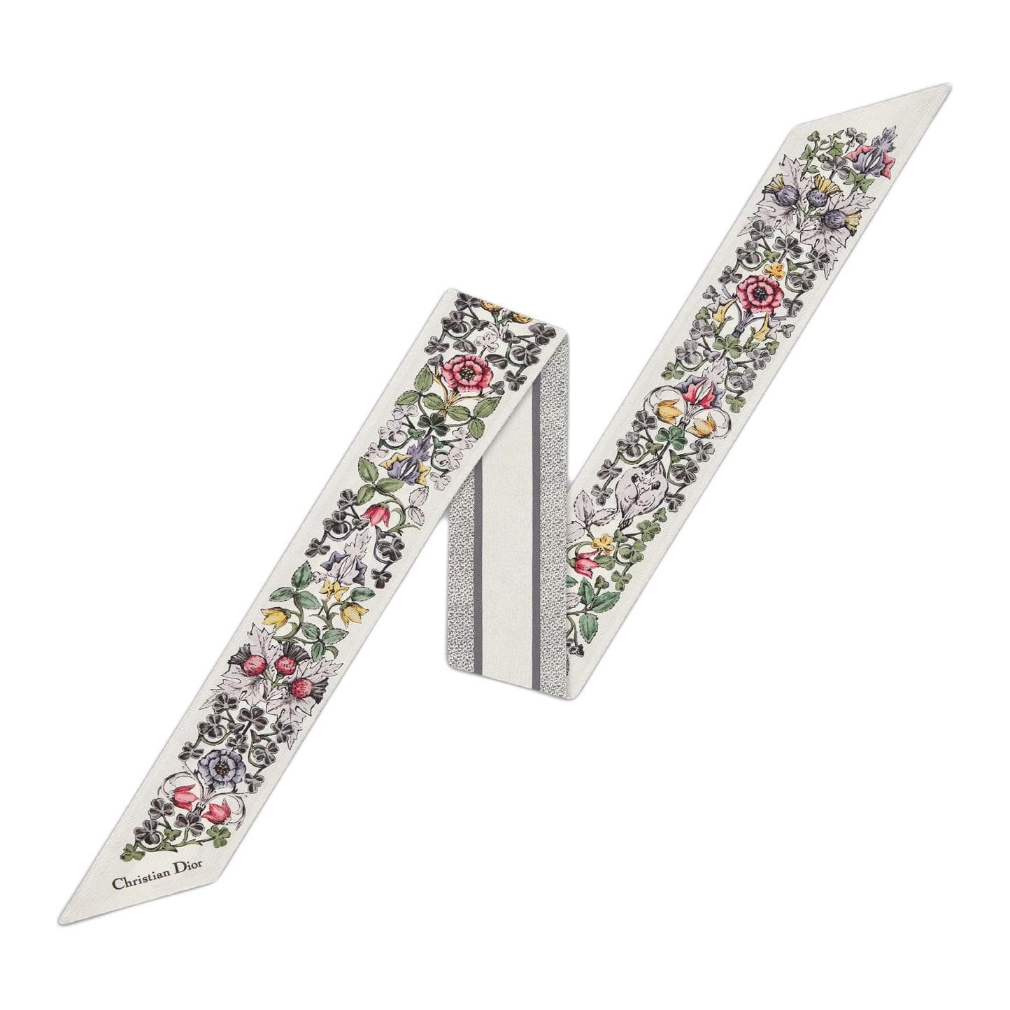 Платок DIOR Шарфы из шелка Тутовый Женские Белые - изображение 1
