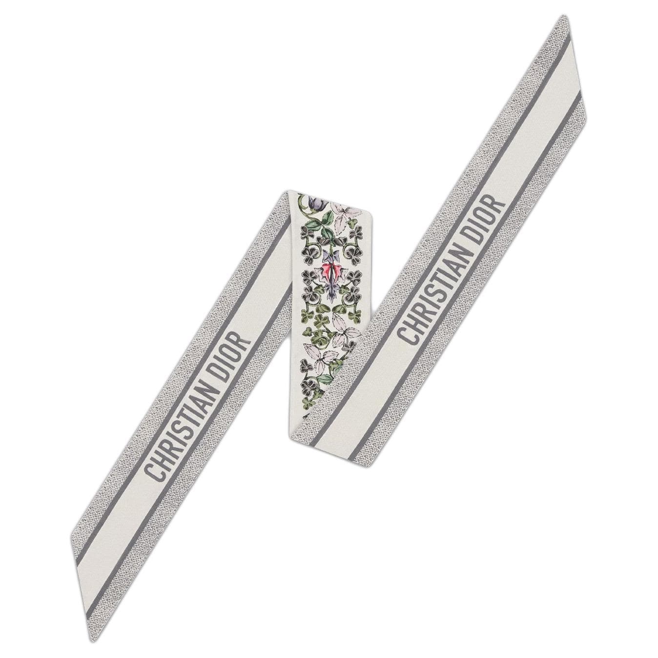 Платок DIOR Шарфы из шелка Тутовый Женские Белые - изображение 2