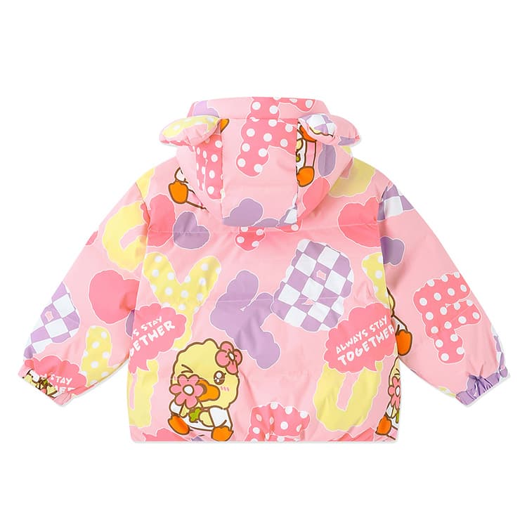 B.Duck Пуховик Розово-вишневый Детский для детей 3-7 лет - изображение 2
