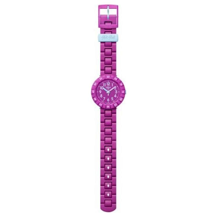 Часы SWATCH Flik Flak Кварцевый механизм 30 м водонепроницаемость унисекс часы 35 мм фиолетовый циферблат - изображение 4