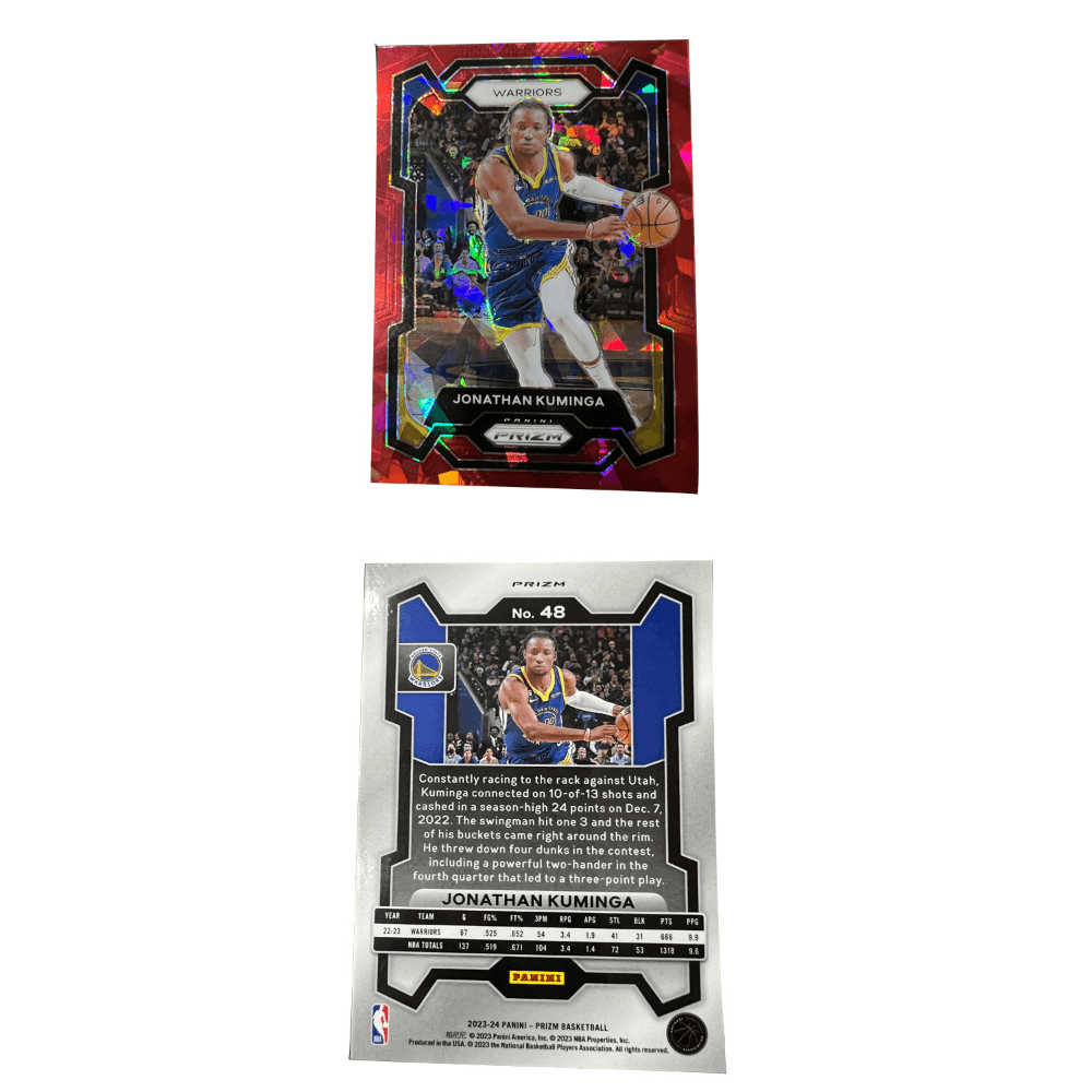 Коллекционные карточки PANINI x Warriors Kuminga Prizm Red Ice Curry Teammate Trading Card Rare Sports Card Single - изображение 2