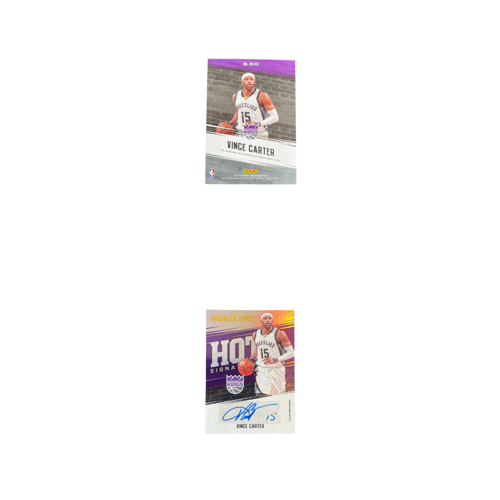 Коллекционные карточки PANINI 2017-18 NBA Hoops Vince Carter Король автограф карта с номером Спортивные карты - изображение 3