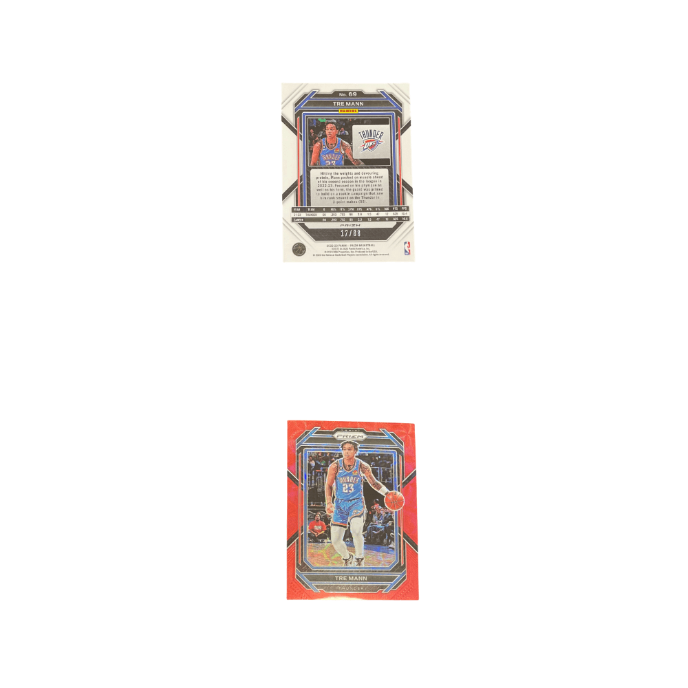 Коллекционные карточки PANINI 2022 23 PRIZM Tre Mann Enes THUNDER Choice Красный Круг Карта CONDITION пройдет Спортивные карты 1 шт - изображение 3
