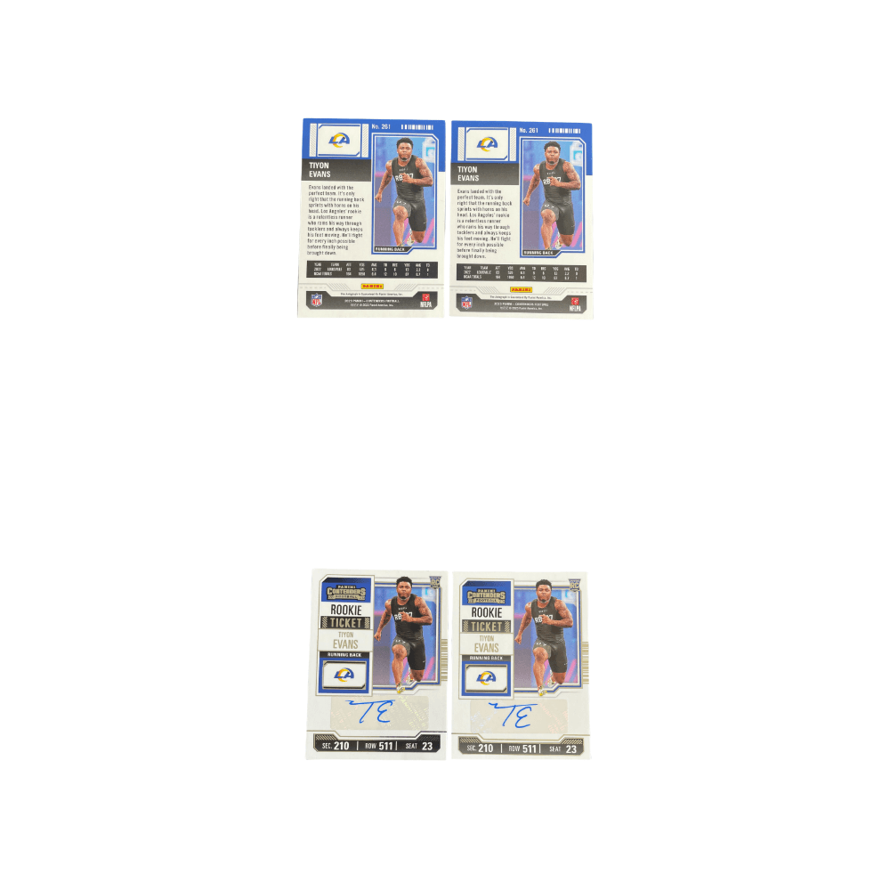Коллекционные карточки PANINI 2023 Шар Game Ticket Новые звезды Rc Rams Evans Фирменная карта Игрокская карта Коллекционная карта - изображение 3