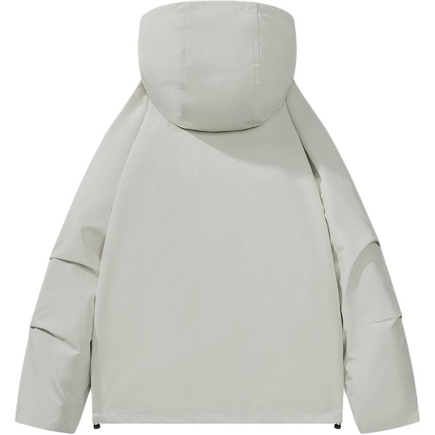 Ветровка 361° Life Collection Удобная Повседневная Минималистичная С капюшоном Свободный крой С флисовой подкладкой Тренчкот - изображение 2
