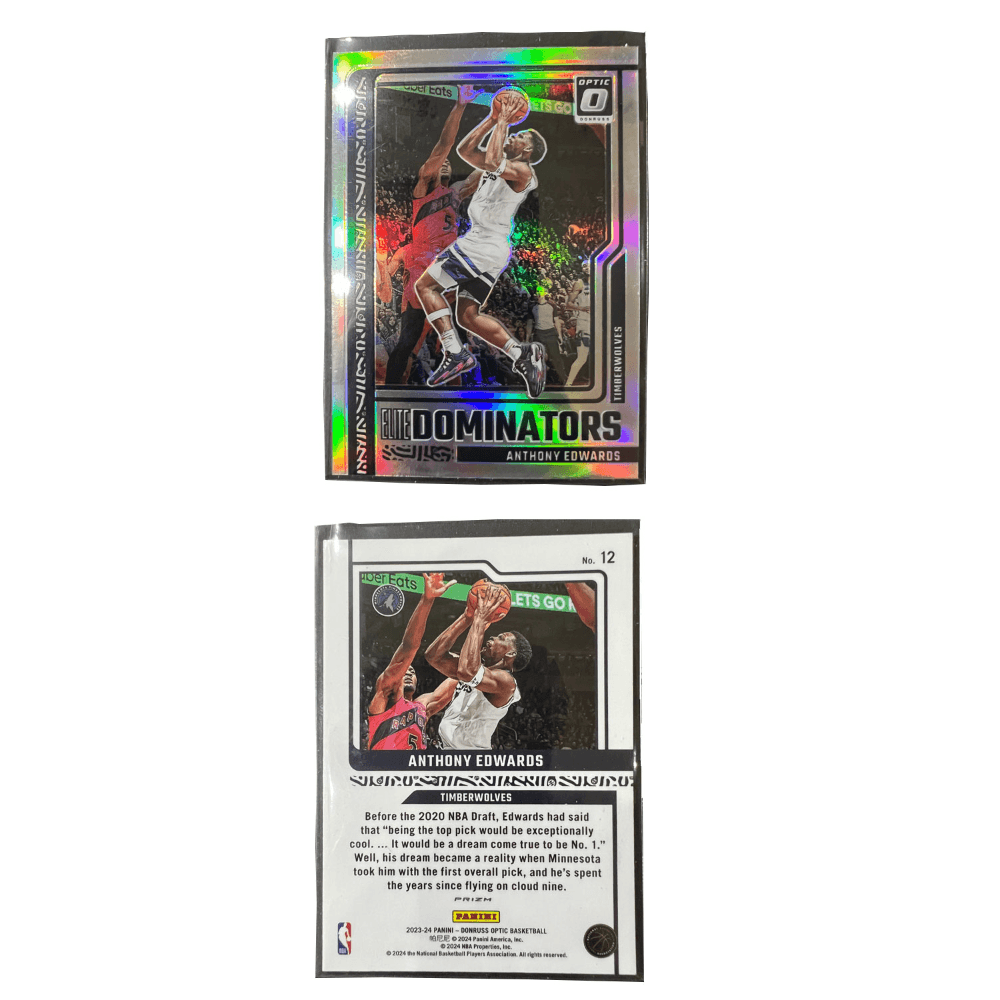 Коллекционные карточки PANINI Minnesota Timberwolves Эдвардс HUA Zi Серебряный FOLD Superstar Карта РАРная Спортивная Карта 1 шт - изображение 3