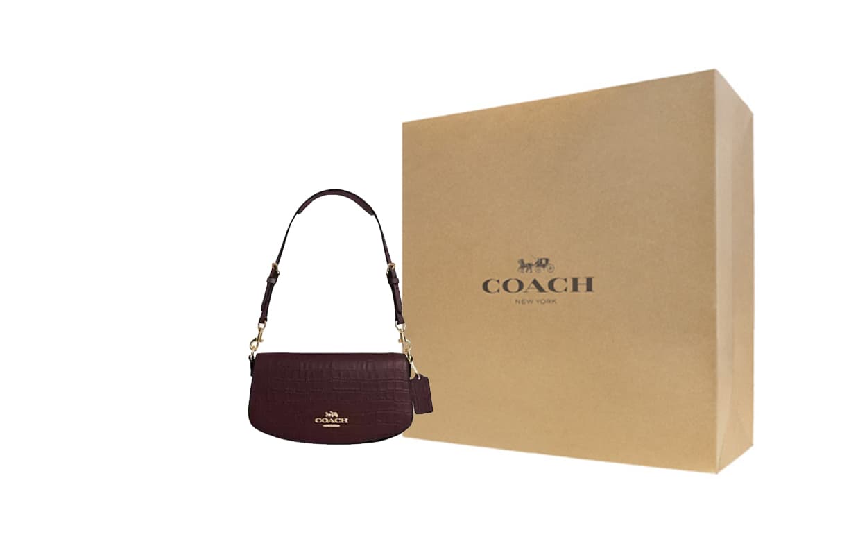 Мини-сумка COACH Andrea Кожа Сумка через плечо Средняя Женская Золото Мерло - изображение 5