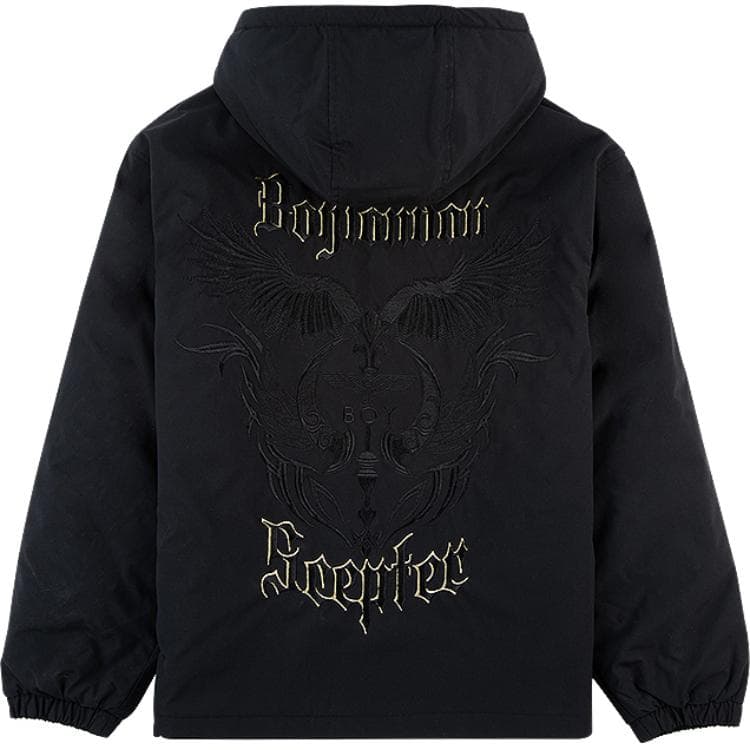 Зимняя куртка пуховик BOY LONDON Хлопковый пуховик унисекс черного цвета - изображение 2