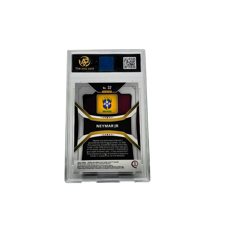 PANINI Neymar Player Card Qatar World Cup Moment Brazil National Team Silver Refractor Graded Card Single - изображение 2