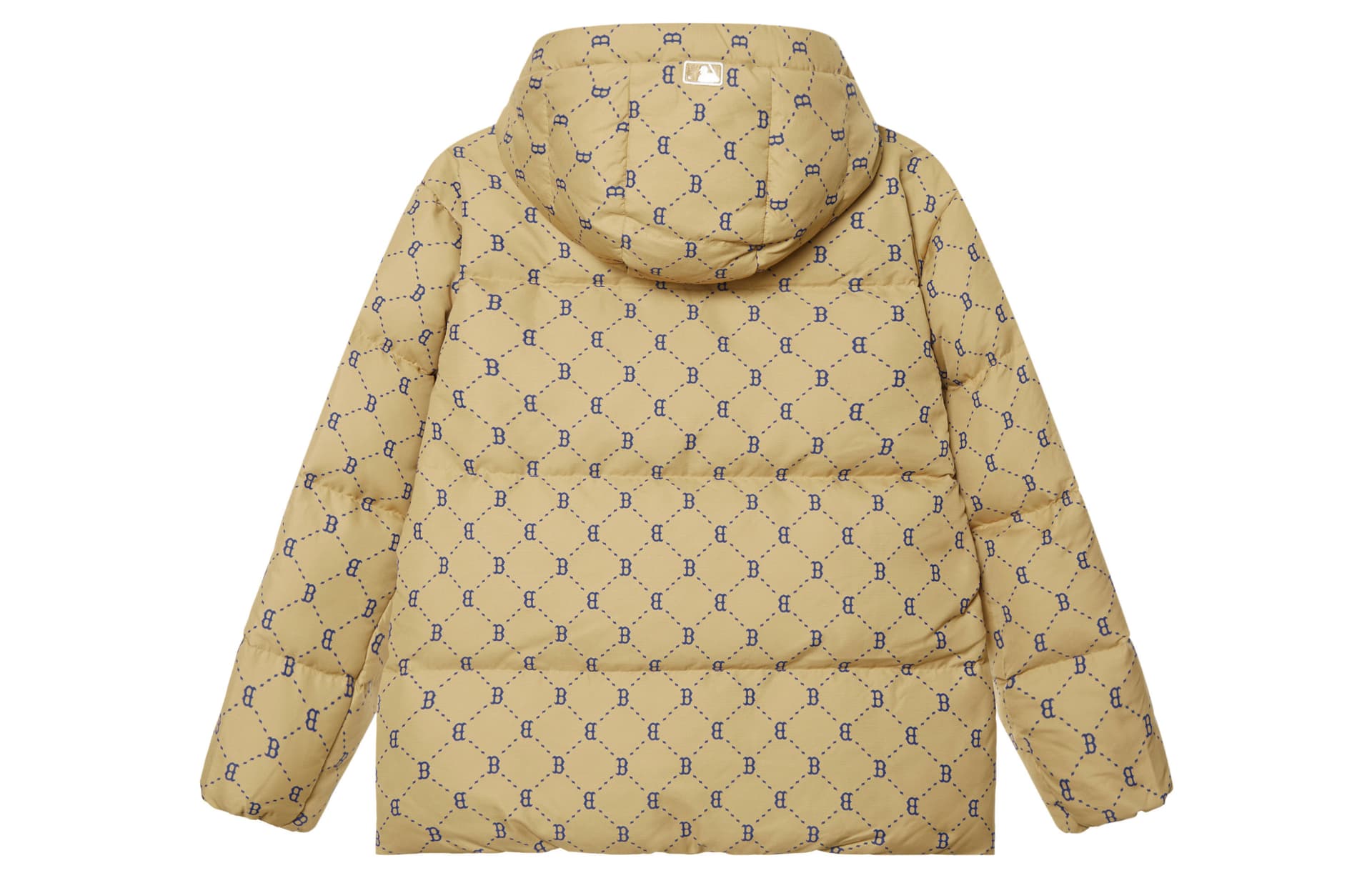 Зимняя куртка MLB MONOGRAM Коллекция Boston Red Sox FW24 Пуховик Унисекс Светлый Бежевый - изображение 2