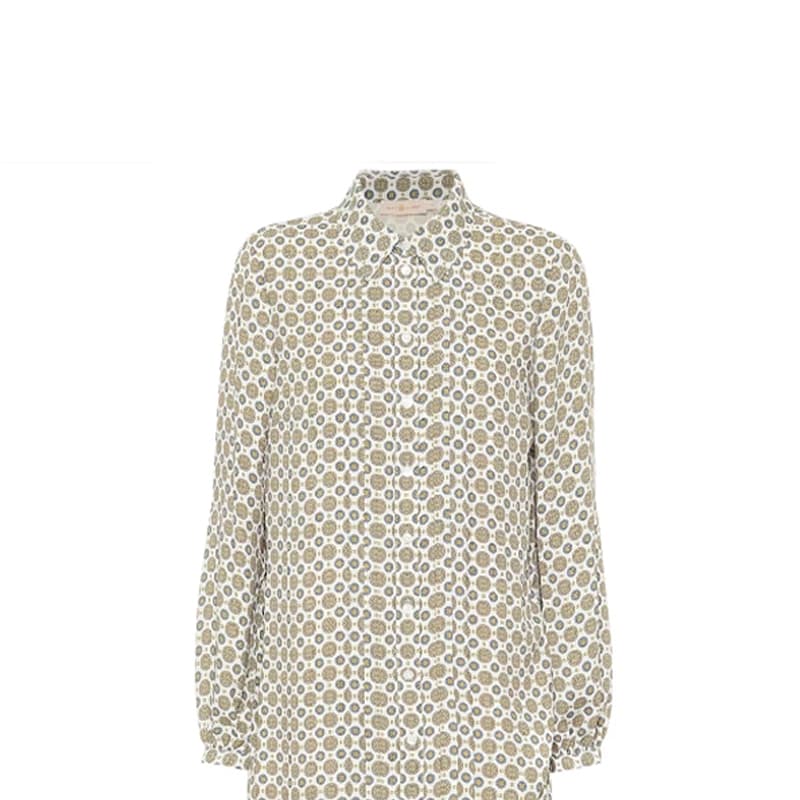 Платье Tory Burch SS23 Длинное платье с длинными рукавами женское серое - изображение 2