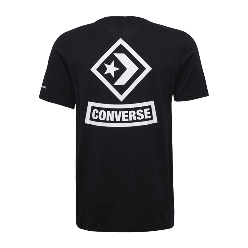 Футболка Converse T-shirt with logo print and round neck short sleeve Mens Black - изображение 2