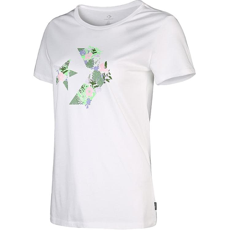 Футболка Converse Cons Life & Leisure Series Мягкая удобная универсальная футболка с коротким рукавом для женщин Белый - изображение 2