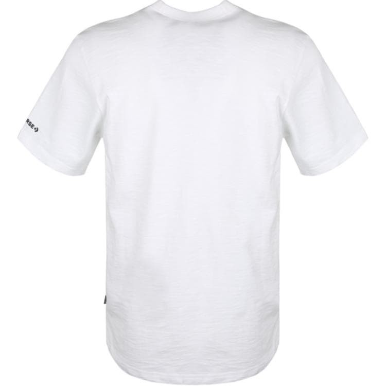 Футболка Converse Lifestyle Series T-shirt с вышитым логотипом, мягкий, комфортный, круглый вырез, дышащий, мужской, белый - изображение 2