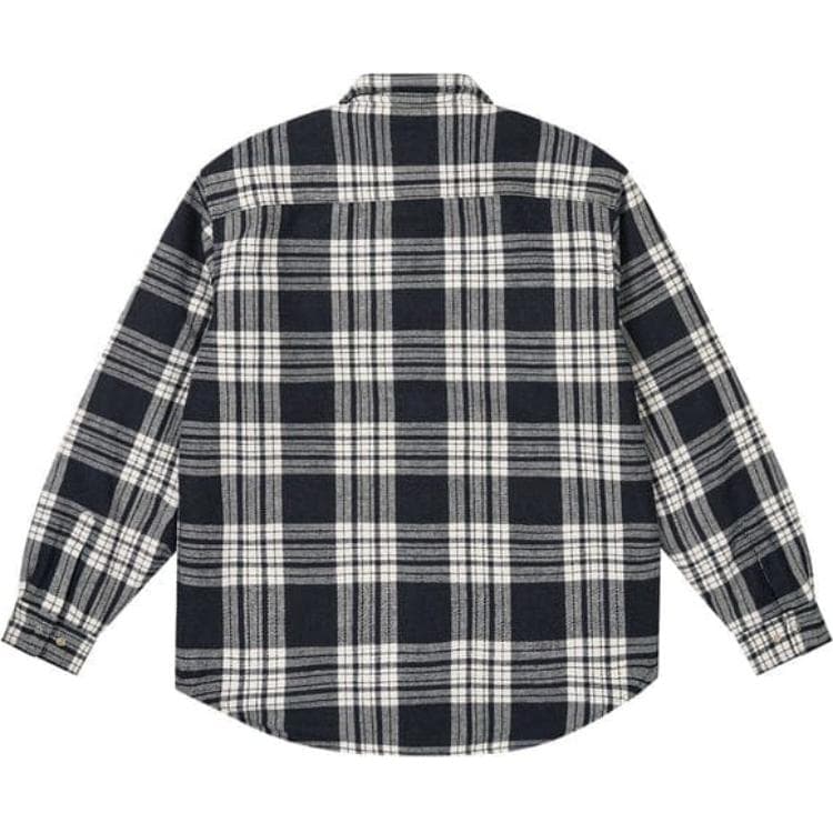 Рубашка PALACE FW24 Оксфордская рубашка с длинными рукавами и вышитым логотипом в клетку на пуговицах Унисекс Черный - изображение 2