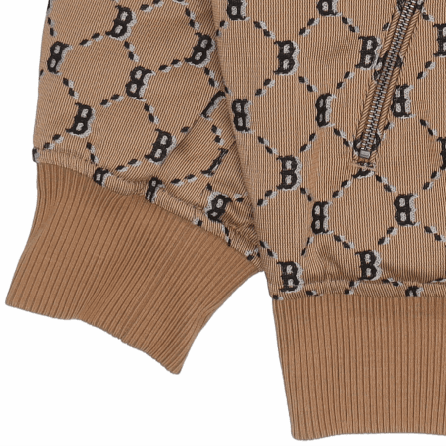 Бомбер MLB FW22 Logo Long Sleeve Beige - изображение 4