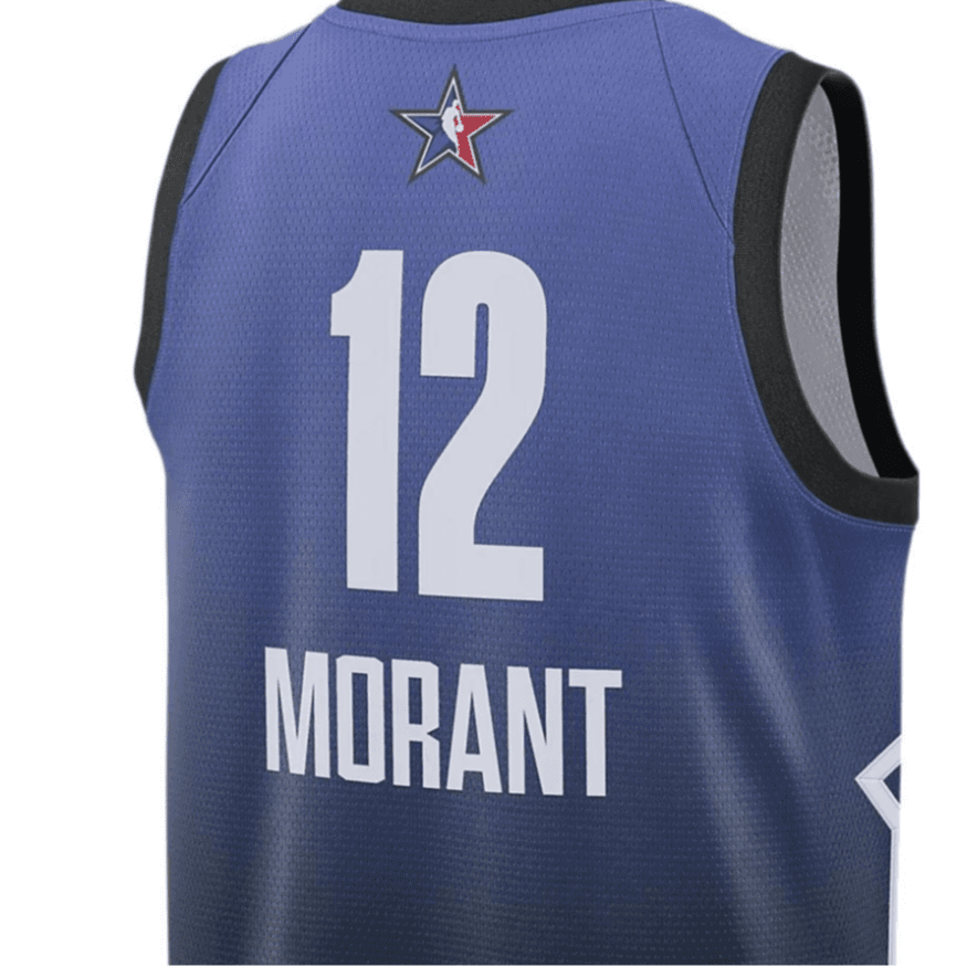 Баскетбольная майка Jordan SS23 All-star Weekend Morant 12 Blue - изображение 4