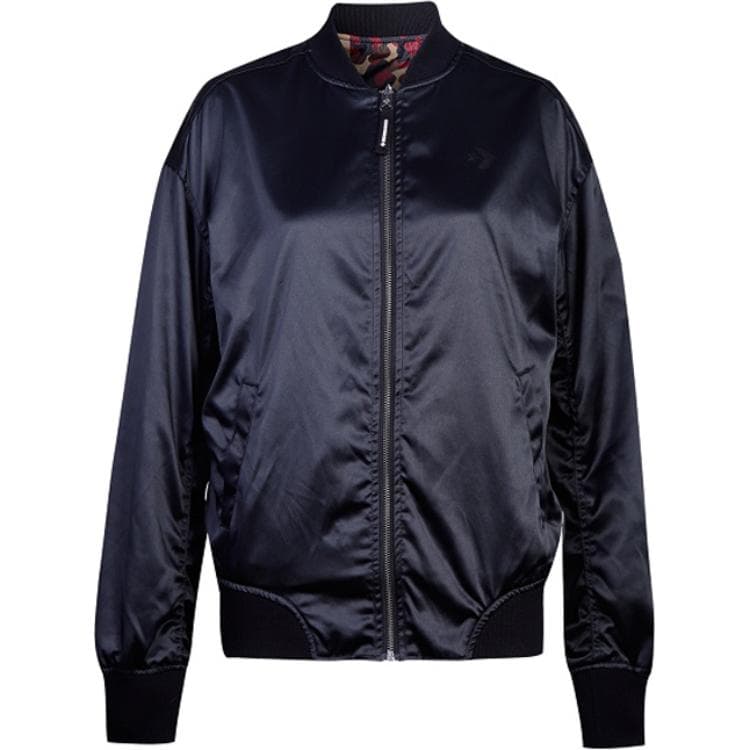 Куртка Converse Reversible Oversized MA-1 Bomber Двусторонний Бейсбольный воротник Спущенное плечо Длинный рукав Без капюшона Пуховик Женский Черный - изображение 3
