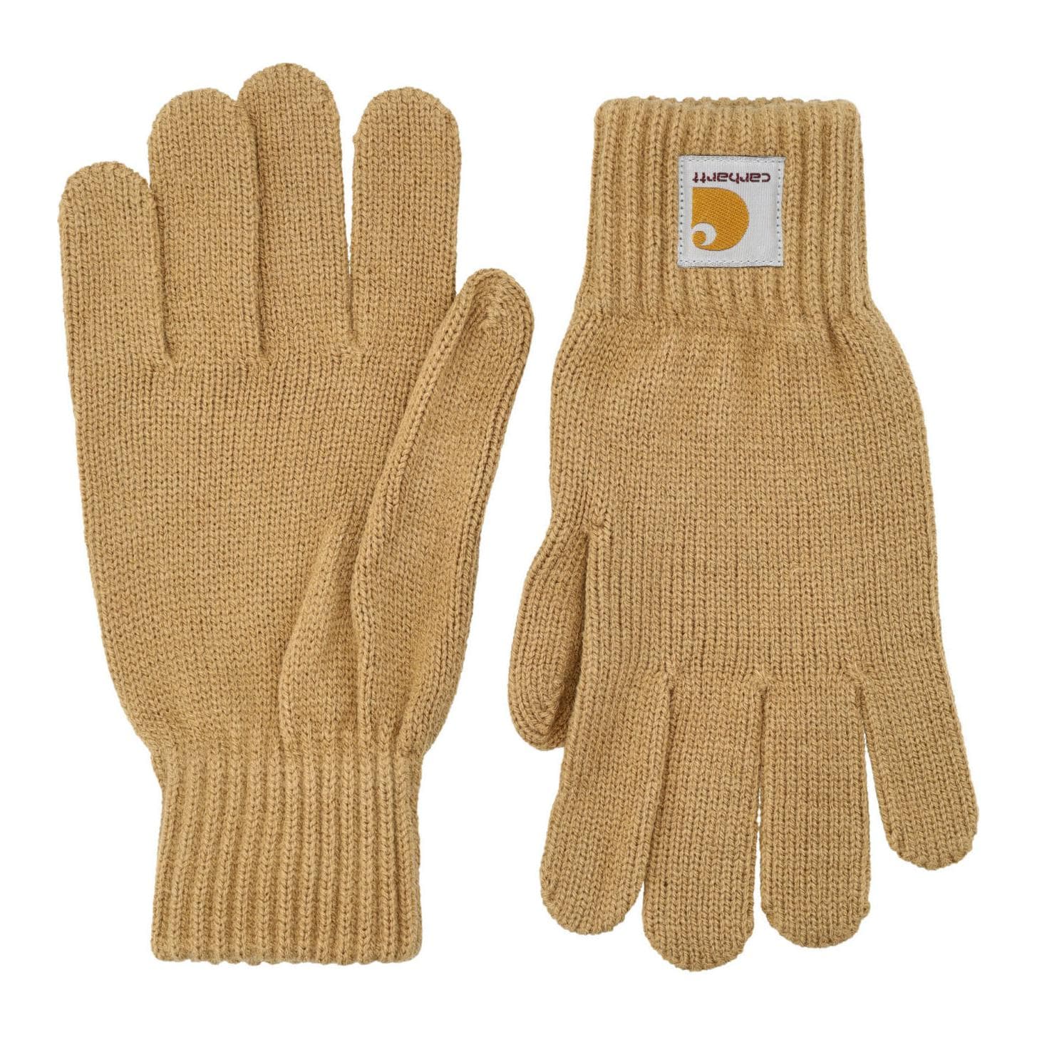 Carhartt WIP Акриловые вязаные перчатки мужские коричневые - изображение 2