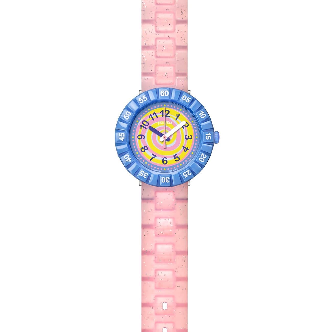 Часы SWATCH Flik Flak Кварцевый механизм водонепроницаемость 30 м детские часы 36,7 мм желтый циферблат - изображение 1