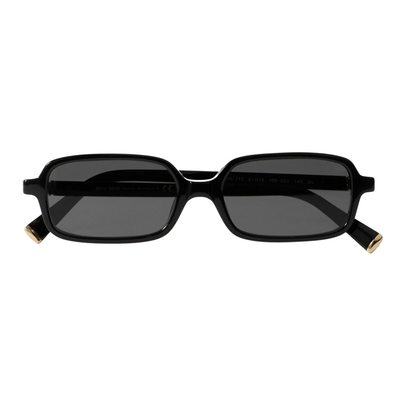 Солнцезащитные очки MIU MIU Прямоугольные Солнцезащитные Очки Женские Черные - изображение 2