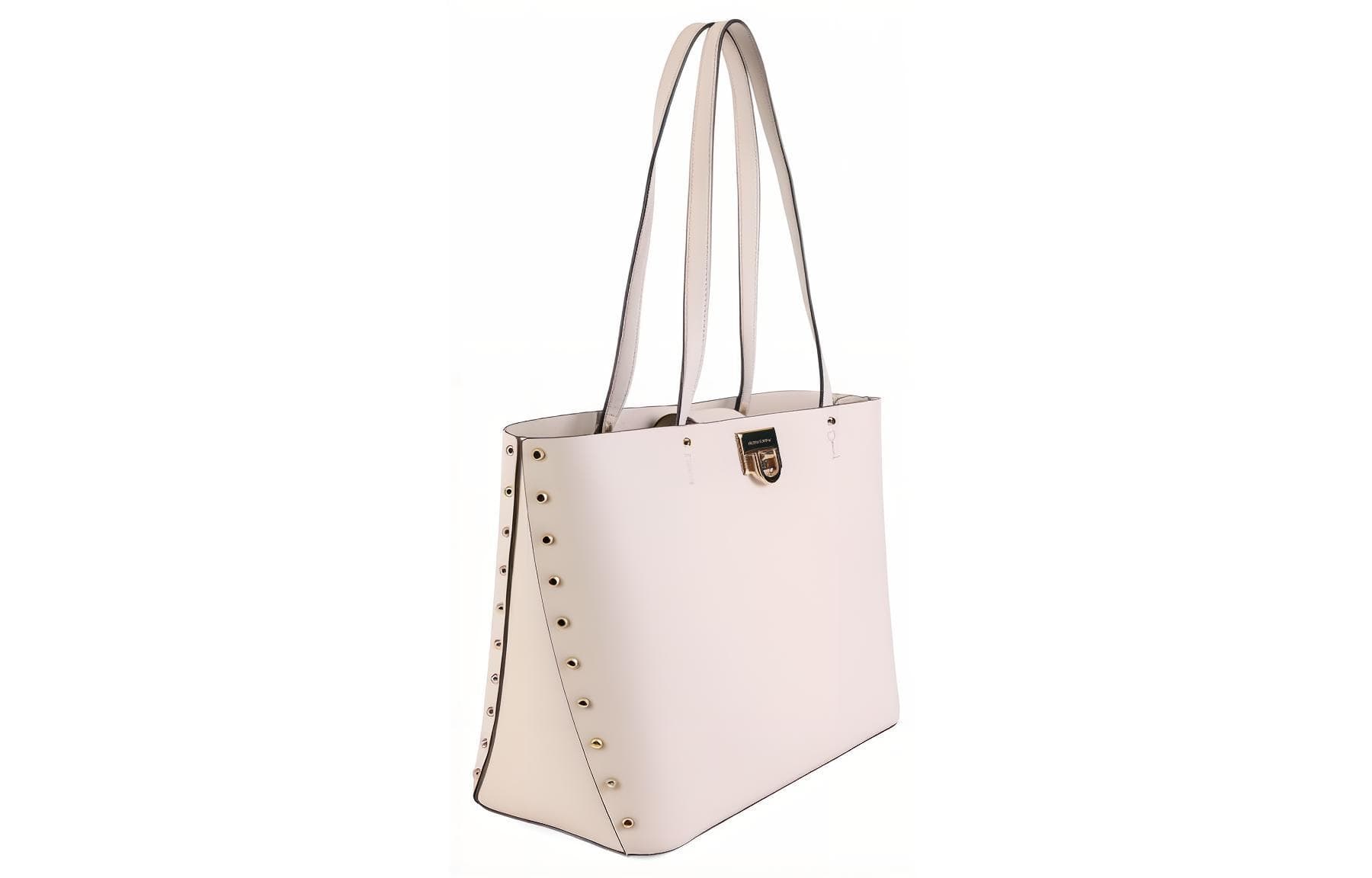Мини-сумка MICHAEL KORS Manhattan Кожа Тоут Сумка Сумка для покупок Сумка на плечо Большая Женская Кремово-белая - изображение 2