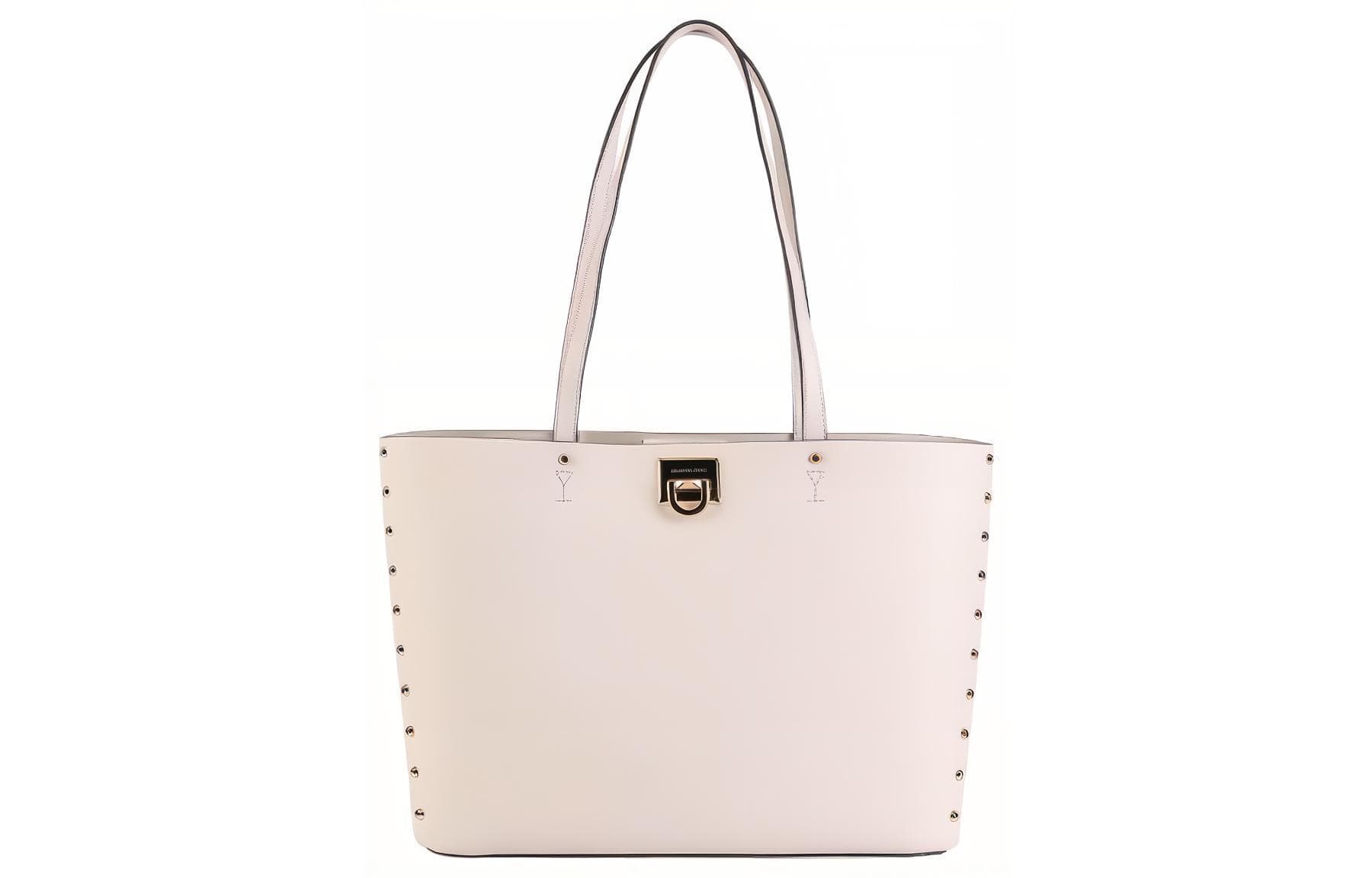 Мини-сумка MICHAEL KORS Manhattan Кожа Тоут Сумка Сумка для покупок Сумка на плечо Большая Женская Кремово-белая - изображение 1