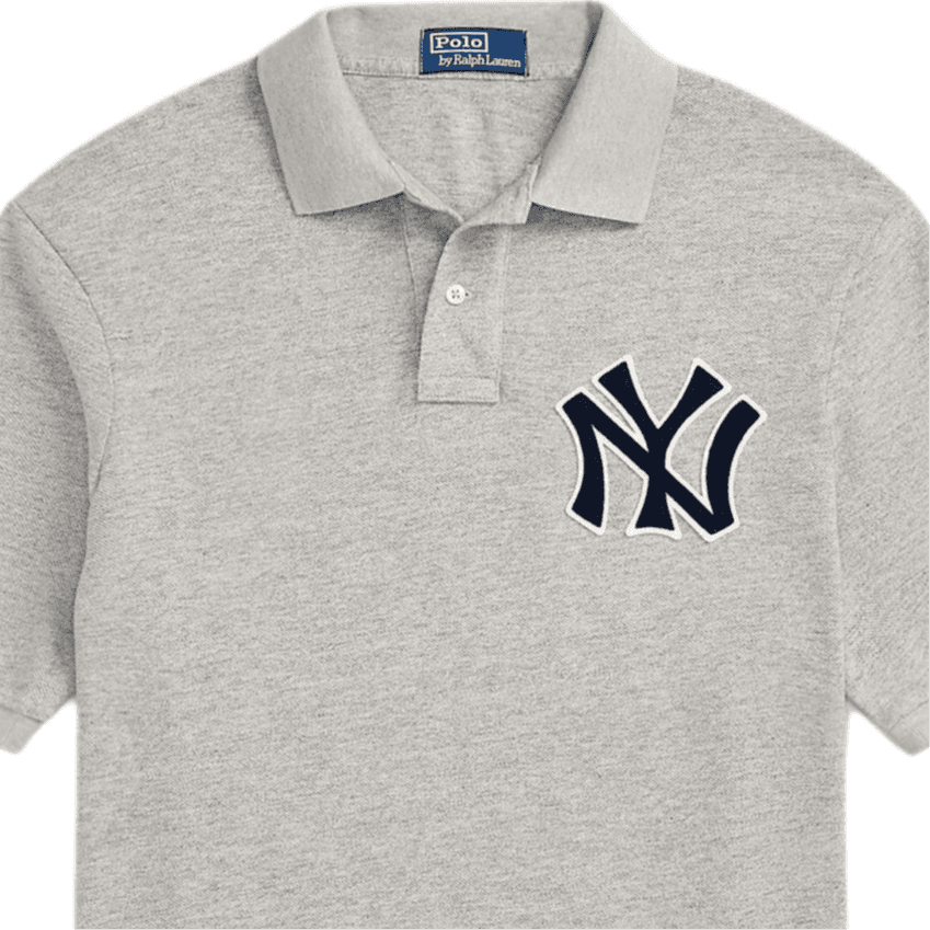 Поло Polo Ralph Lauren X Yankees Polo Классическая версия Мужской Атик Серый - изображение 6