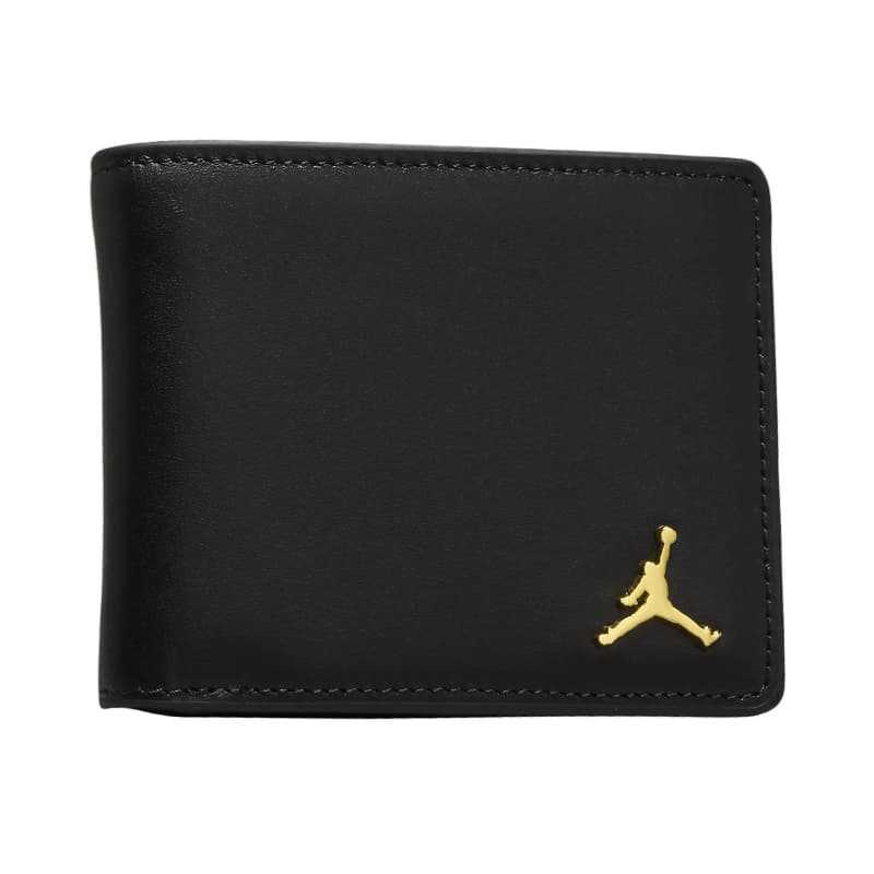 Кошелек Jordan Джордан Jumpman Логотип Клапан С Поворотным Замком 100% Кожа Кошельки Мужской Черный - изображение 1