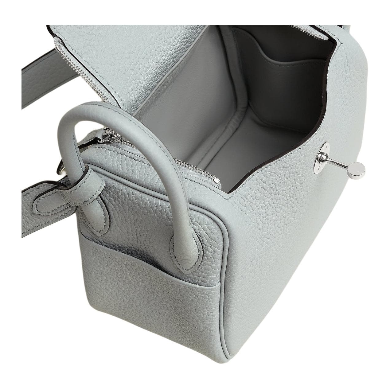 Сумка через плечо HERMES Lindy II mini Clemence 08 Bleu Pale - изображение 3