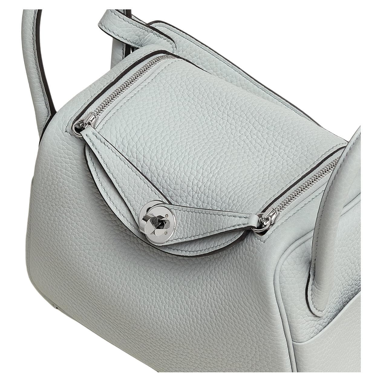 Сумка через плечо HERMES Lindy II mini Clemence 08 Bleu Pale - изображение 4