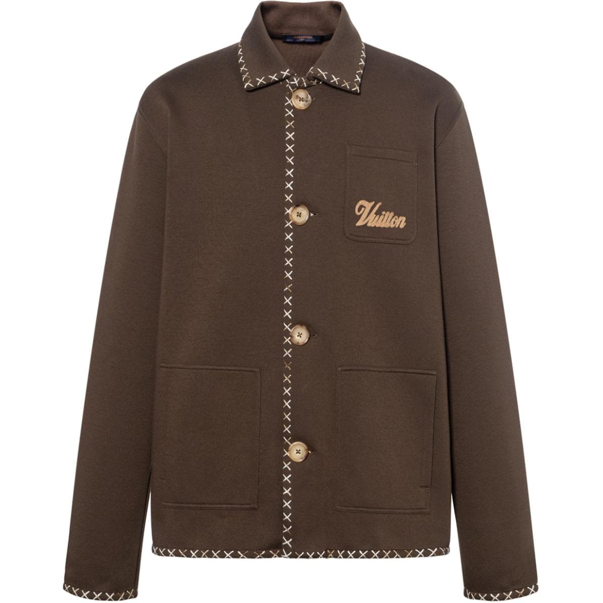 Куртка LOUIS VUITTON x Tyler SS24 Embroidered Jacket Chocolate - изображение 8