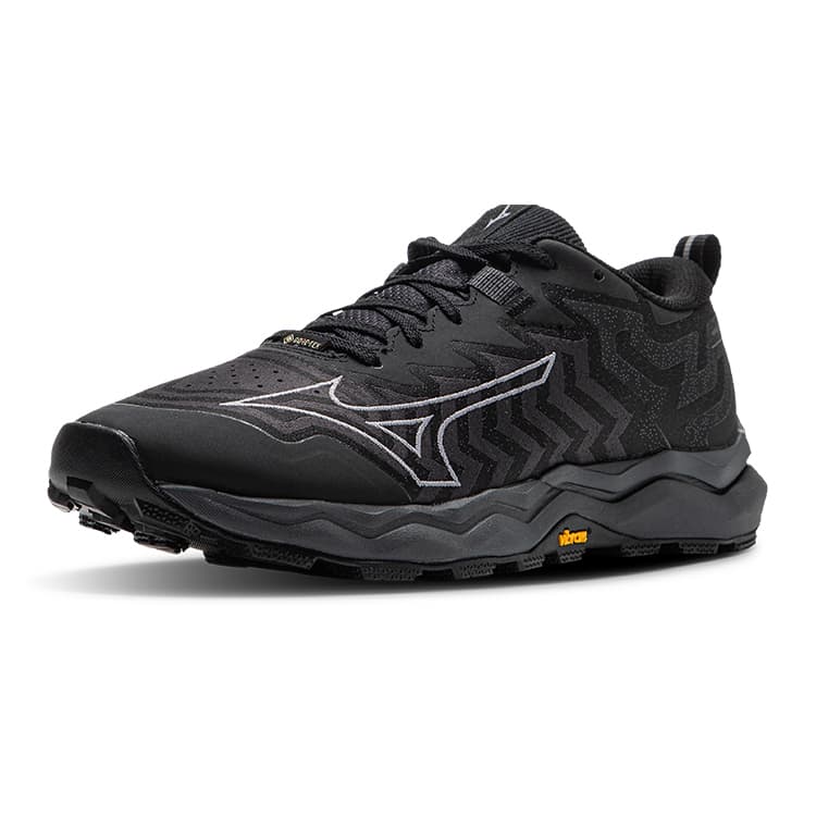 Кроссовки для бега Mizuno Wave Daichi 8 Амортизация Устойчивость к истиранию Поддержка низ Низкий топ Беговые кроссовки Мужские Черный Серый - изображение 2
