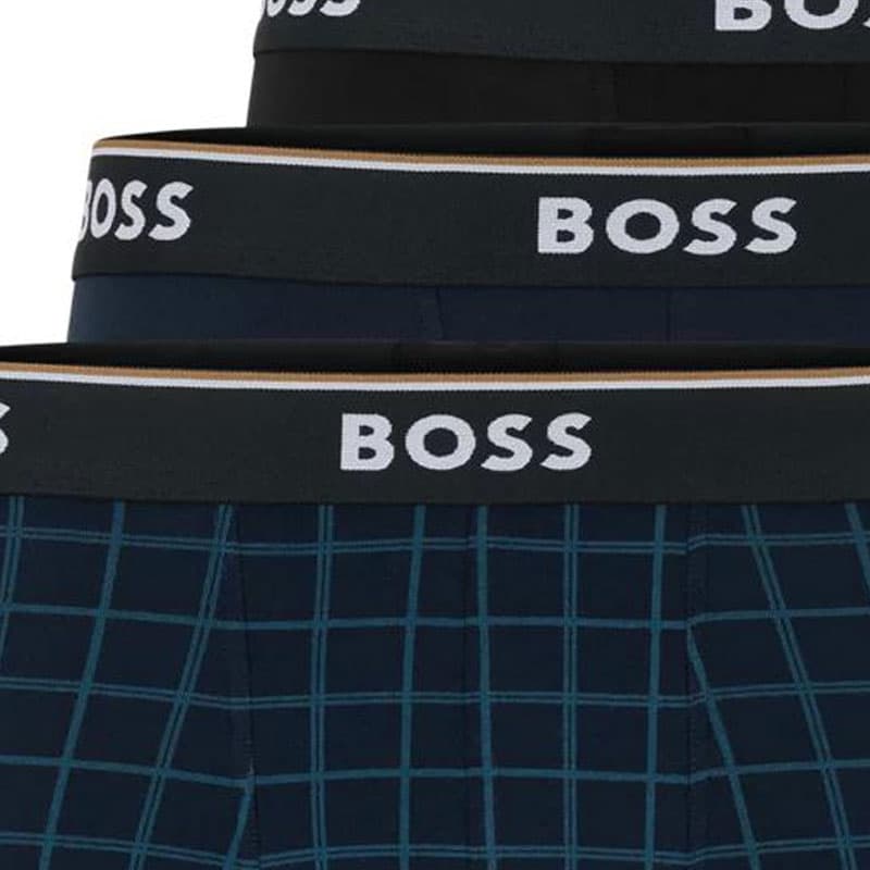 Трусы HUGO BOSS Triple-Pack Of Stretch-Cotton Trunks With Logo Waistbands 3 - изображение 3