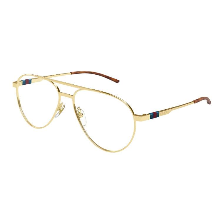 Оправа GUCCI Металлические Aviator Оправа для очков Мужская Золото - изображение 1