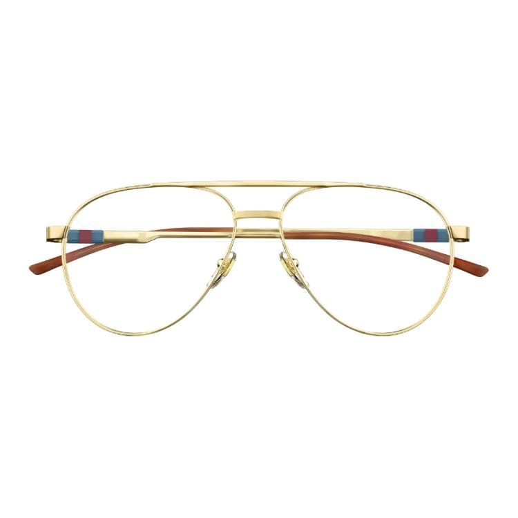 Оправа GUCCI Металлические Aviator Оправа для очков Мужская Золото - изображение 2