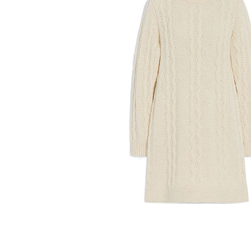 Платье COACH FW22 Solid Cable Knit Dress Beige - изображение 3