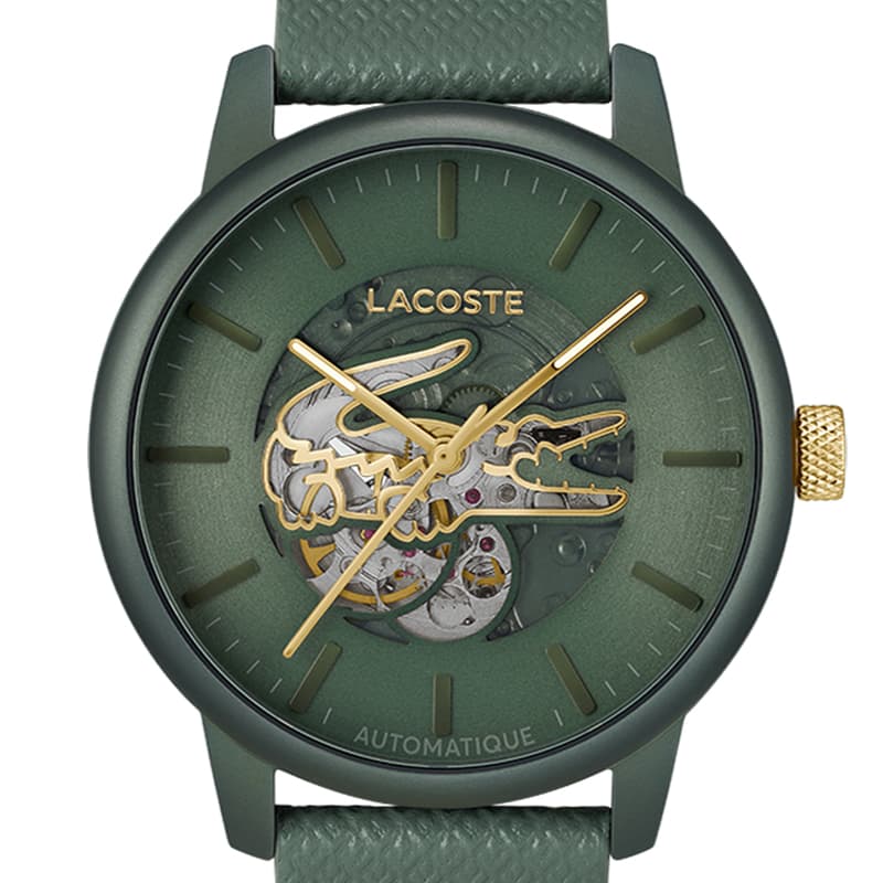 Механические часы Коллекция LACOSTE 12,12 Cut Out механические часы кожаный ремешок зеленый циферблат мужские часы - изображение 4