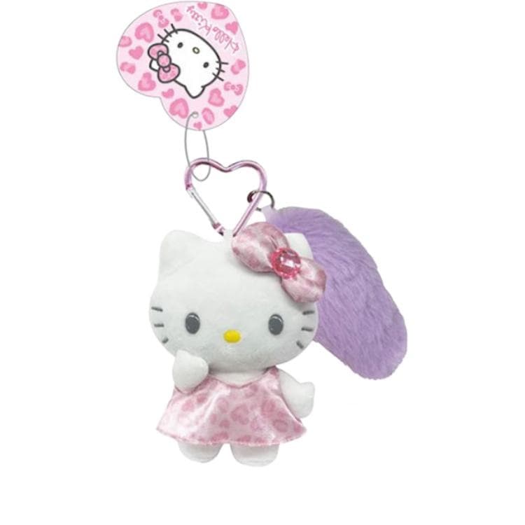 Санрио Hello Kitty Розовый Леопард С принтом Кукла Плюшевая Украшение 12 см Длина Тела - изображение 1