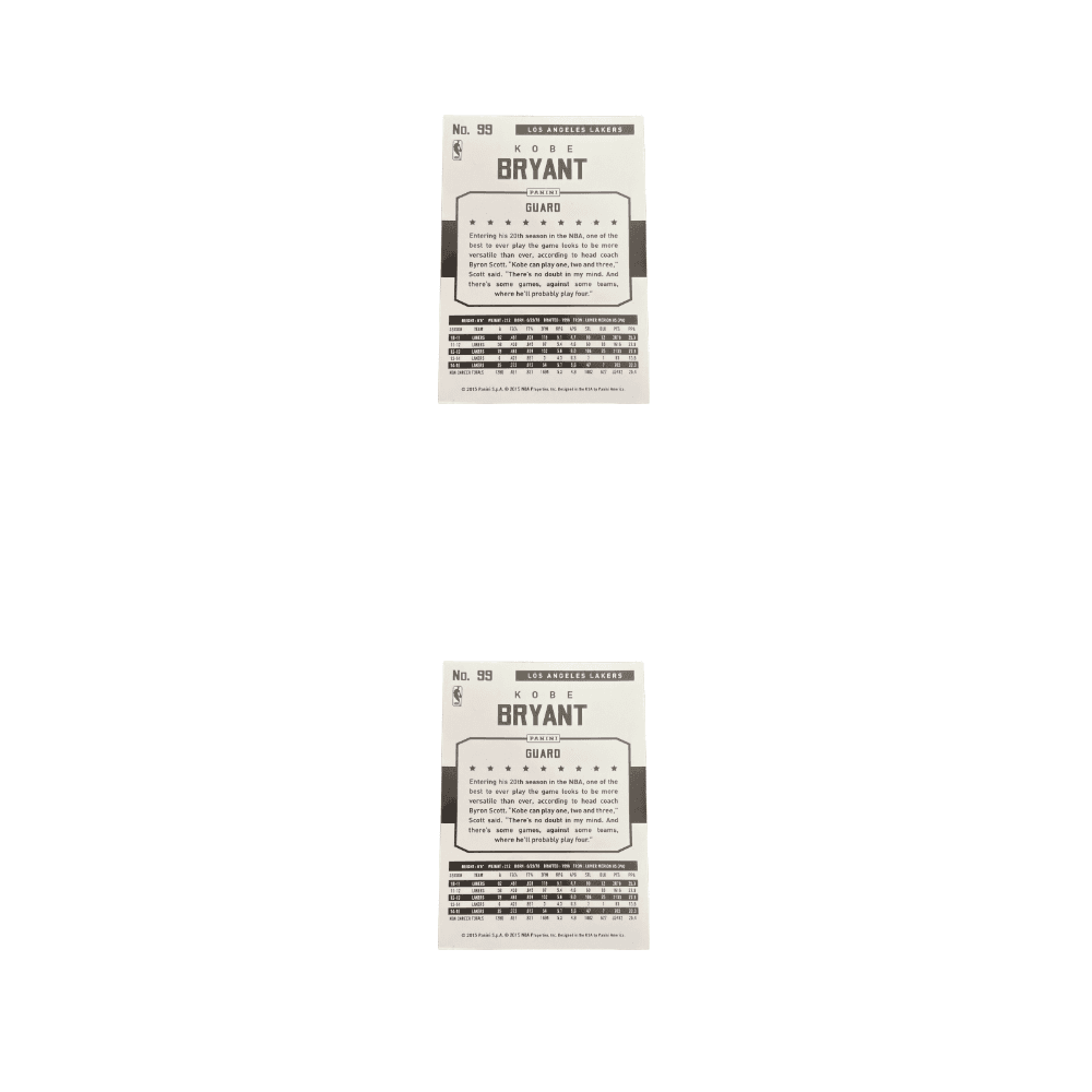 Коллекционные карточки PANINI Коби Брайант Леброн Джеймс 2015 Баскетбольные Карты НБА Лейкерс Специальное Издание Коллекция Карт - изображение 4