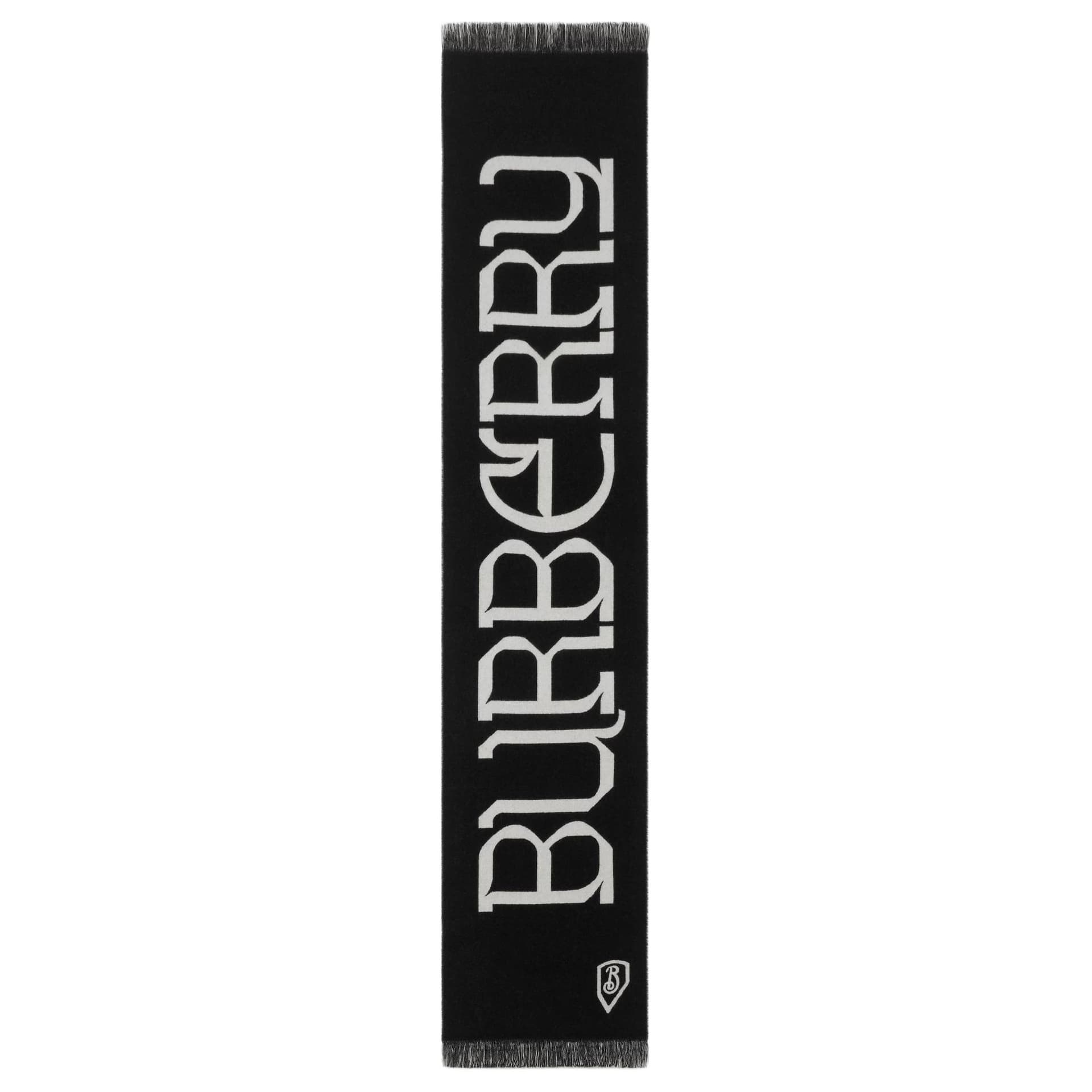 Шарф Burberry Wool Knit Платки Унисекс Черный - изображение 1